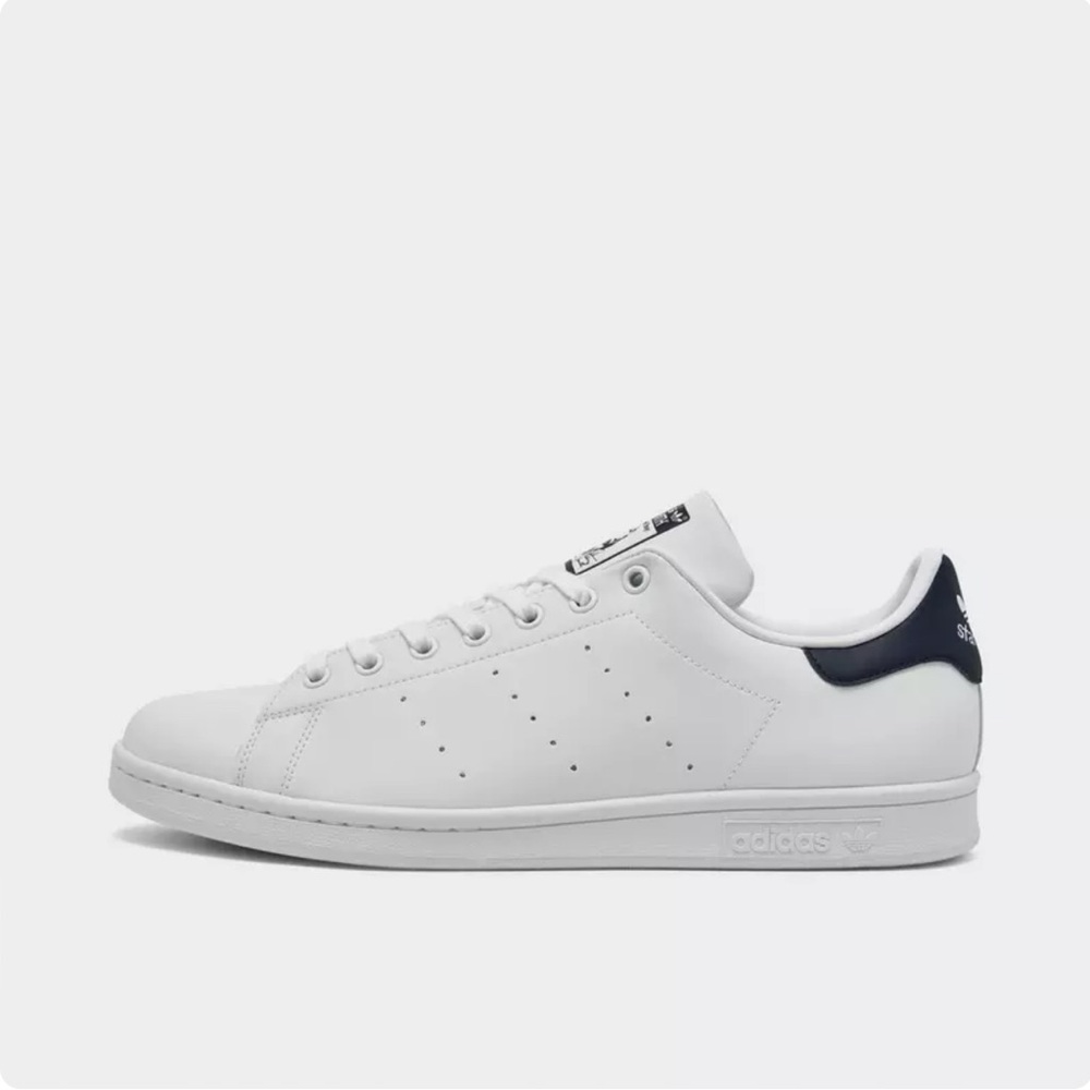 Adidas White and navy blue Stan Smith Sneakers